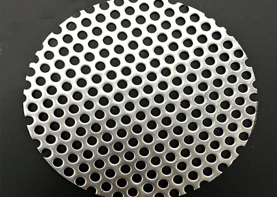 Round Hole Staggered 60 Degree Metal Perforated Sheet SS 316L