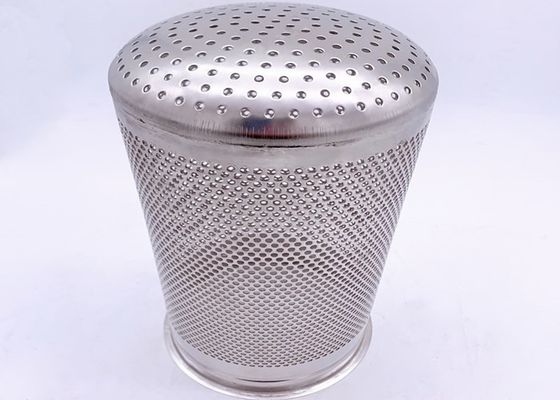 Round hole perforated metal filter basket for cleaning filter